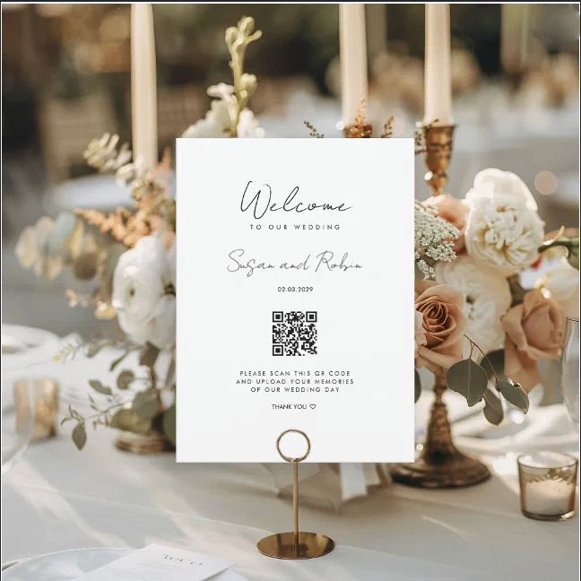 Second Mintforms floral QR poster design