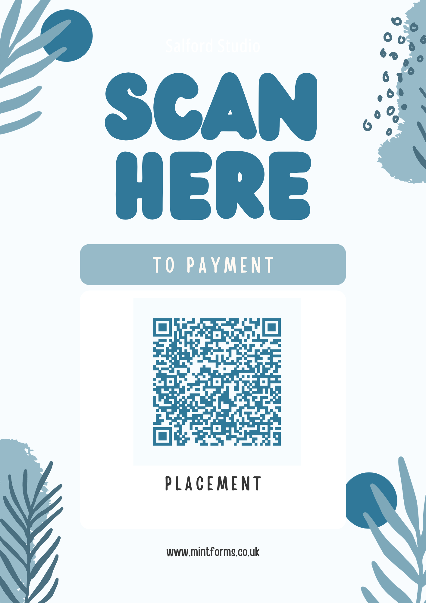 Scan here QR poster preview